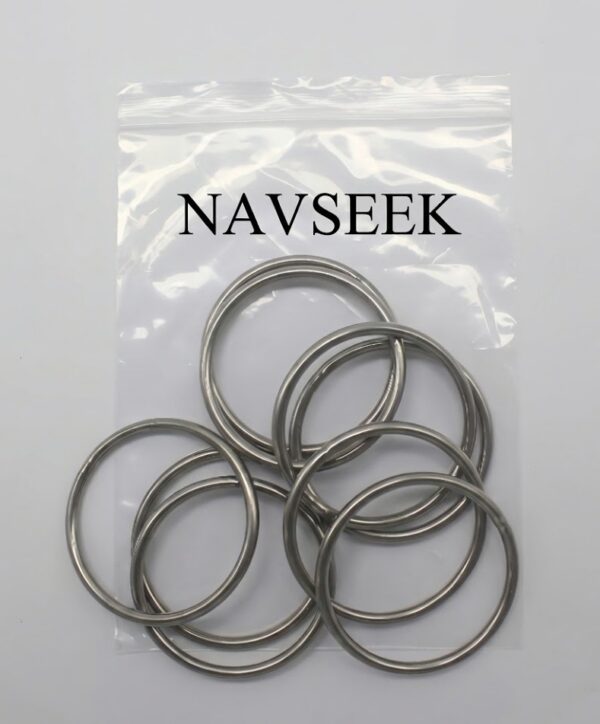 NAVSEEK 8 PCS Ring-shaped Fittings  Metal Buckle Loop Ring