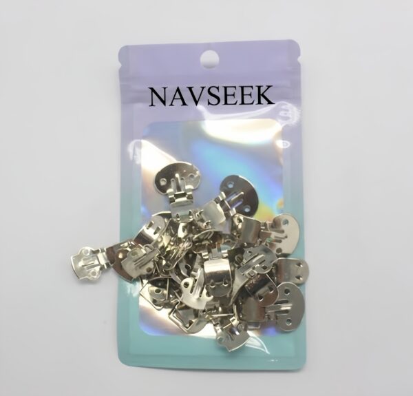 NAVSEEK 20 Pcs Metal Flat Blank Shoe Clips Metal Pegs